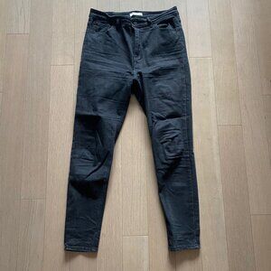 👖🖤 Sleek Sophistication: Pull & Bear High-Waisted Skinny Black Jeans, Size 12